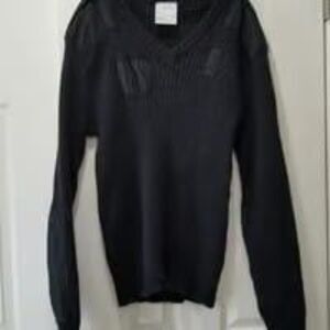 Brigade quartermasters 100% wool wooly pully v neck size 48 vtg READ